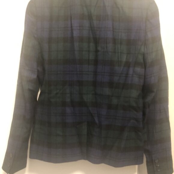 J Crew Plaid Blue Blazer - Picture 3 of 3
